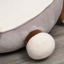 Poltroncina per Bambini 60x55x60 cm in Peluche Asino Grigio