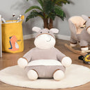 Poltroncina per Bambini 60x55x60 cm in Peluche Asino Grigio