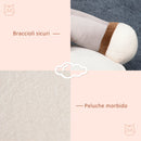 Poltroncina per Bambini 60x55x60 cm in Peluche Asino Grigio