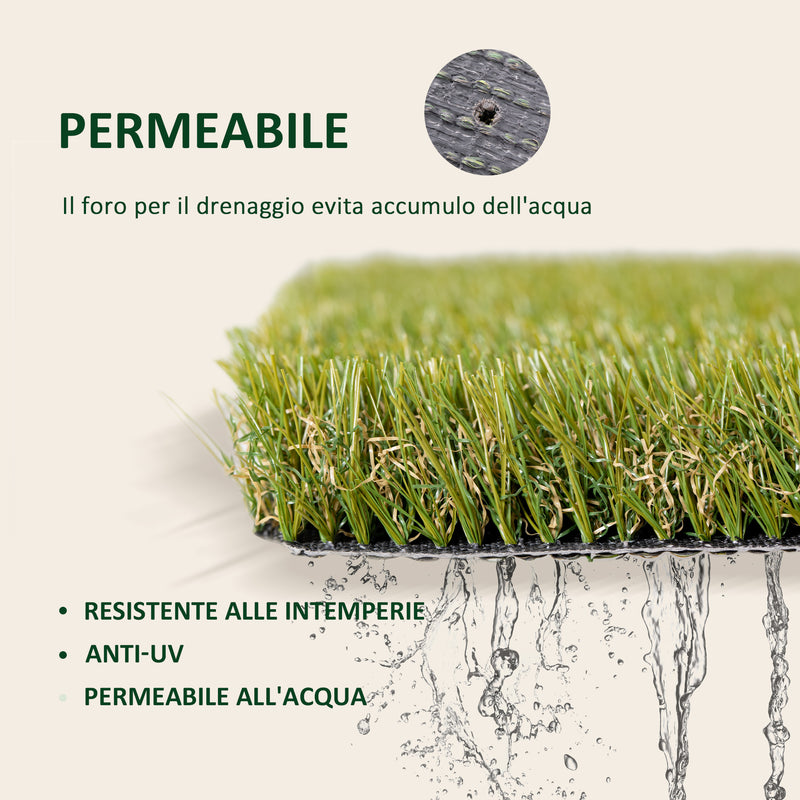 Erba Sintetica per Giardino 30 mm 4x1m Verde