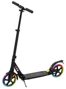 Monopattino per Ragazzi Pieghevole Regolabile Ruote Luminose in Alluminio Nero