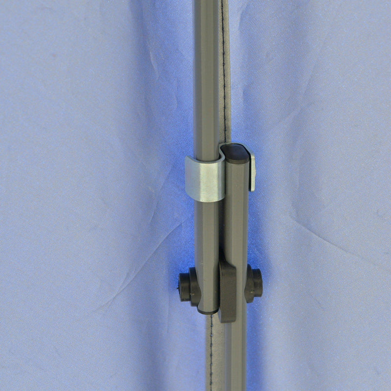 Gazebo Pieghevole da Giardino 3x3m in Metallo e Tessuto Blu