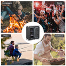 Mobile da Campeggio 3 Mensole 96x49,5x104 cm in Alluminio e Tessuto Oxford Grigio