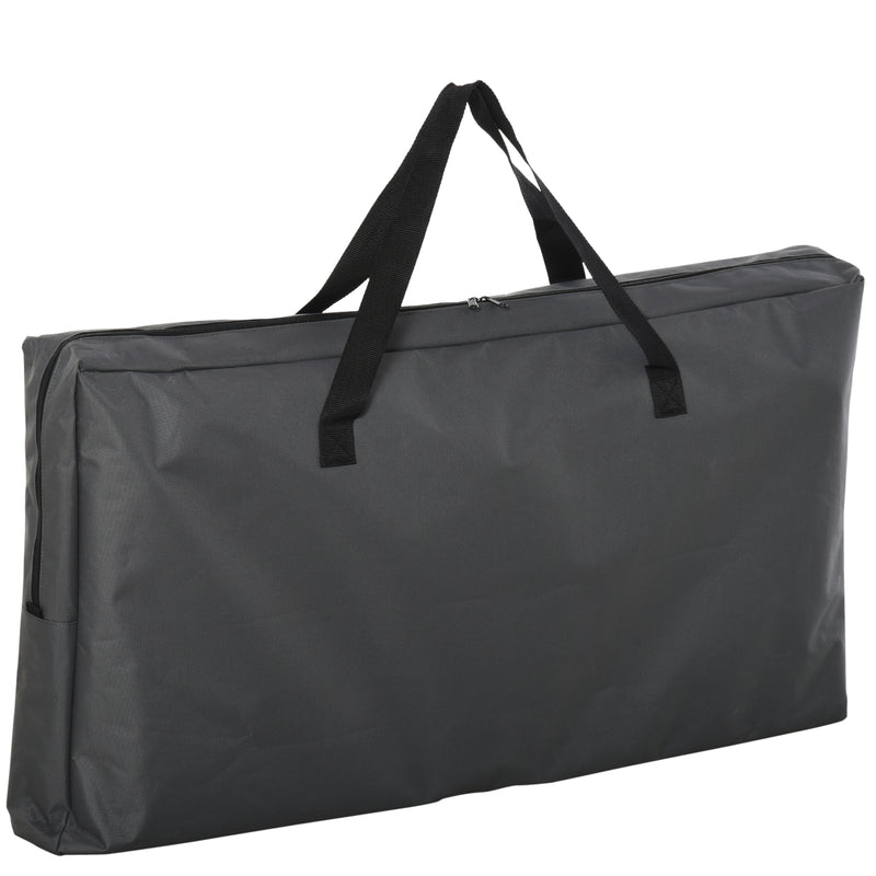 Mobile da Campeggio 3 Mensole 96x49,5x104 cm in Alluminio e Tessuto Oxford Grigio