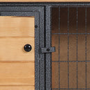 Conigliera Gabbia per Conigli 91,5x45x70 cm in Legno e Metallo Nero