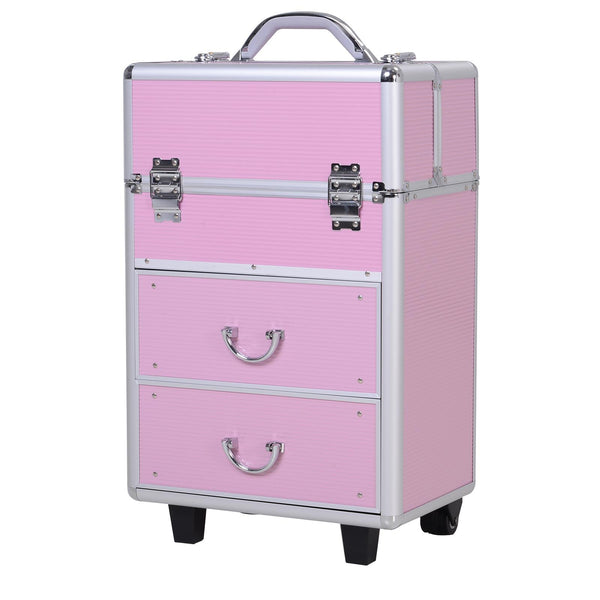 acquista Chariot pour Esthéticienne Make Up Makeup 36x23x58-103 cm en Aluminium Rose