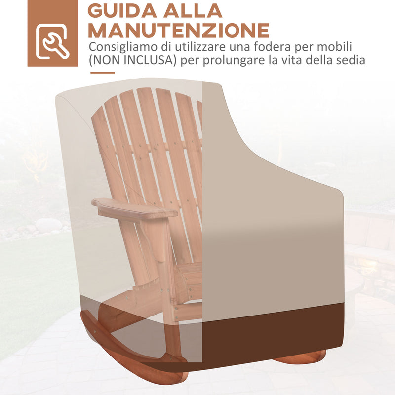 Sedia a Dondolo con Braccioli 77x94x97 cm in Legno