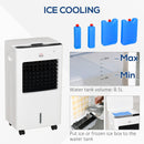 Raffrescatore Ventilatore con Ghiaccio 75W 9 Funzioni Bianco