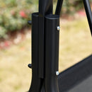 Dondolo 3 Posti da Giardino 172x110x155 cm in Metallo e Textilene Nero