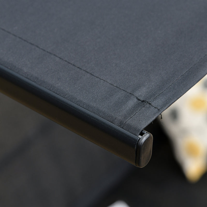 Dondolo 3 Posti da Giardino 172x110x155 cm in Metallo e Textilene Nero