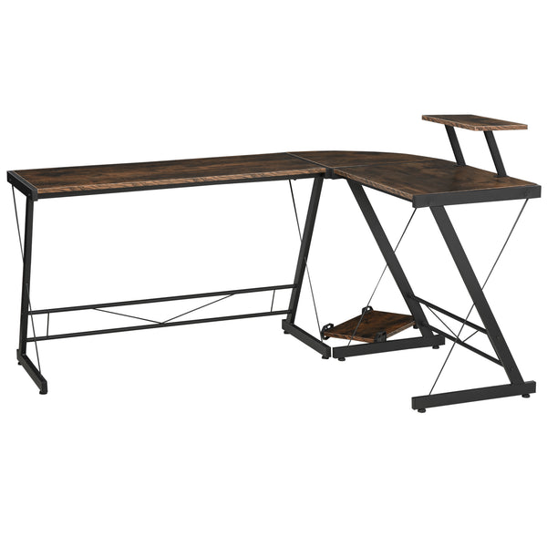 sconto Bureau d'angle 155x115x91,5 cm en métal et aggloméré noir