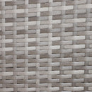 Sedia a Dondolo Pieghevole con Braccioli 90x64x108 cm in Metallo e Rattan Grigia