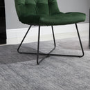 Sedia Imbottita 55x75x90 cm in Tessuto Verde