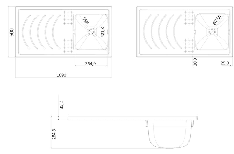 Lavatoio e Coprilavatrice in PVC 109x60x89 cm Forlani Tidy Bianco Lato Sinistro