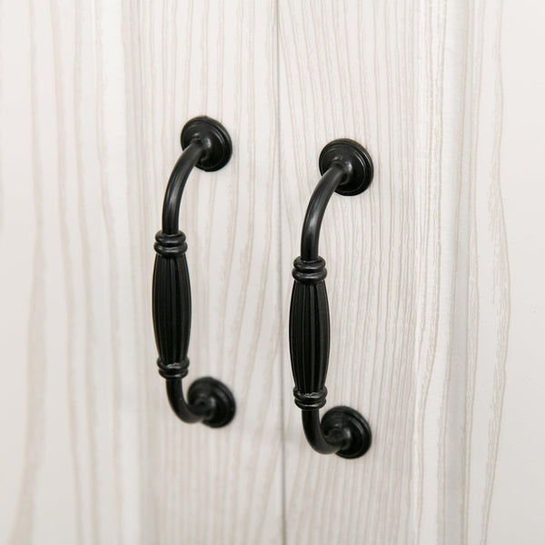 sconto Buffet 2 Armoires 1 Tiroir 80x35x180 cm en Aggloméré Ivoire