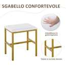 Consolle Trucco 90x40x125 cm con Specchio e Sgabello Bianco
