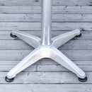 Set Tavolo e 4 Sedie da Giardino in Alluminio Effetto Legno