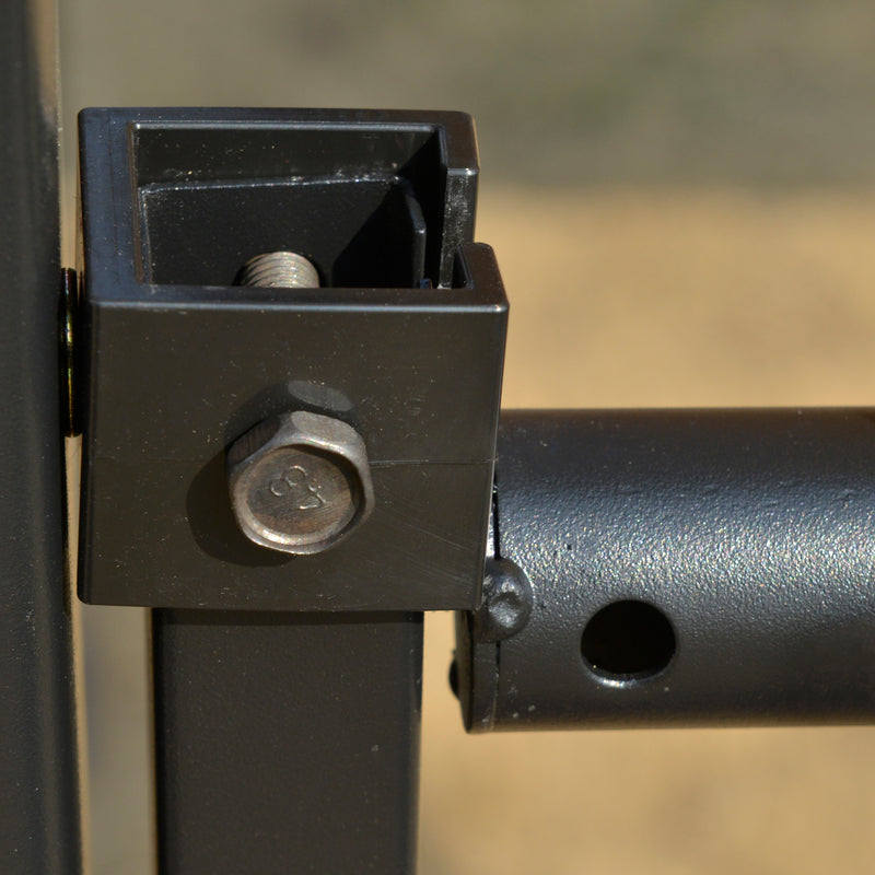 Pergola da Giardino 295x245x250 cm in Metallo e Poliestere Cachi