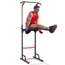 Stazione Multifunzione per Sollevamenti Trazione Addominali Flessioni in Acciaio Power Tower Nero e Rosso