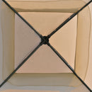 Gazebo da Giardino 3x3m con Zanzariera in Metallo Cachi