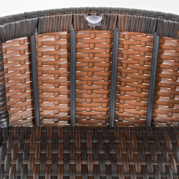 Ensemble Table Basse et 2 Chaises de Jardin avec Coussins en Rotin Marron online