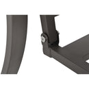 Set Tavolino e 2 Sedie a Dondolo da Giardino con Cuscini in Acciaio Marrone