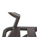 Set Tavolino e 2 Sedie a Dondolo da Giardino con Cuscini in Acciaio Marrone