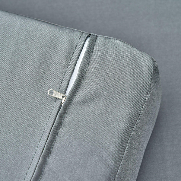 acquista Canapé de jardin 2 places avec conteneur et pouf en rotin gris