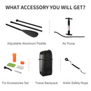 SUP Tavola Stand Up Paddle Gonfiabile 305x80x15 cm per Adulti e Teenager Verde e Bianco