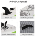 SUP Tavola Stand Up Paddle Gonfiabile 305x80x15 cm per Adulti e Teenager Verde e Bianco