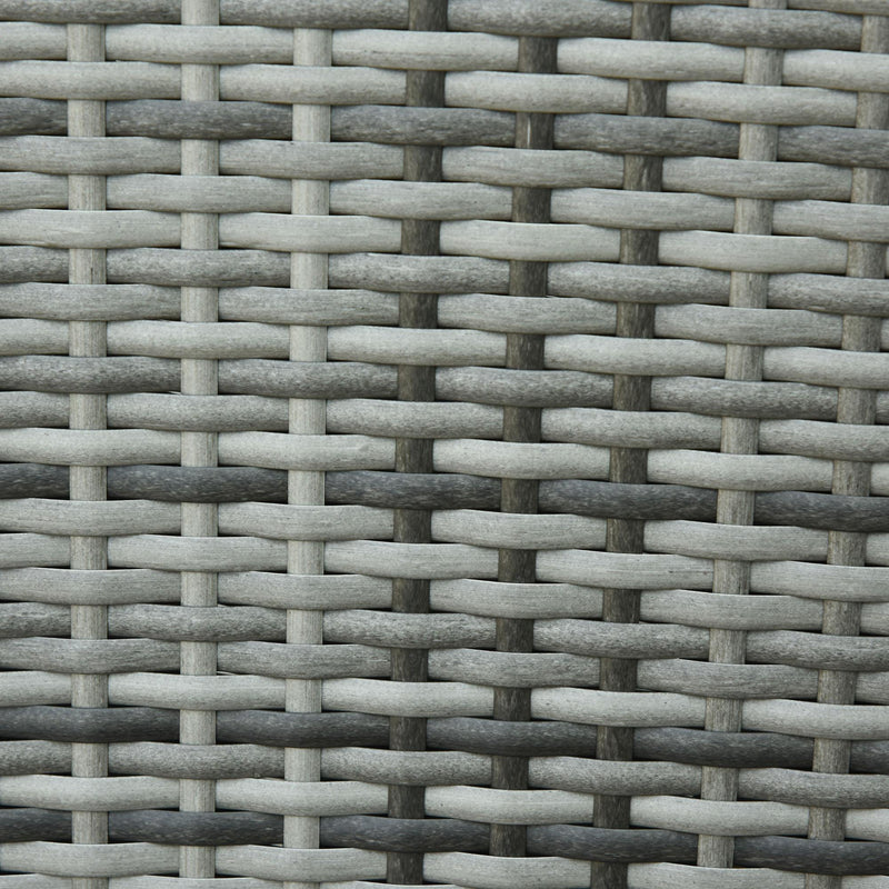 Sedia Pieghevole da Giardino 59x68x107 cm in Alluminio e Rattan Grigia