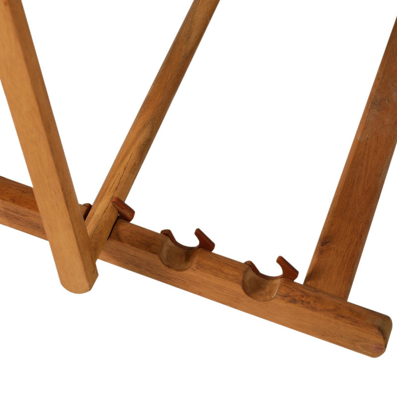 Sedia Sdraio con Poggiapiedi e Tettuccio in Legno Bianco Crema