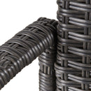 Sedia a Dondolo con Braccioli 66x88x98 cm in Rattan Marrone