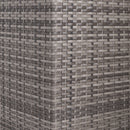 Set da Giardino Divano Angolare e Tavolo in Rattan Grigio