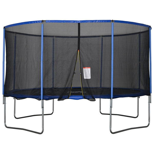 prezzo Trampoline Trampoline Ø426x269 cm avec Filet et Bord Rembourré Bleu et Noir