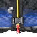 Trampolino Tappeto Elastico Ø426x269 cm con Rete e Bordo Imbottito Blu e Nero