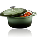 Casseruola con Coperchio Royalty Line Casseruola 24 cm Adatto a Tutti i Fornelli in Ghisa Verde     