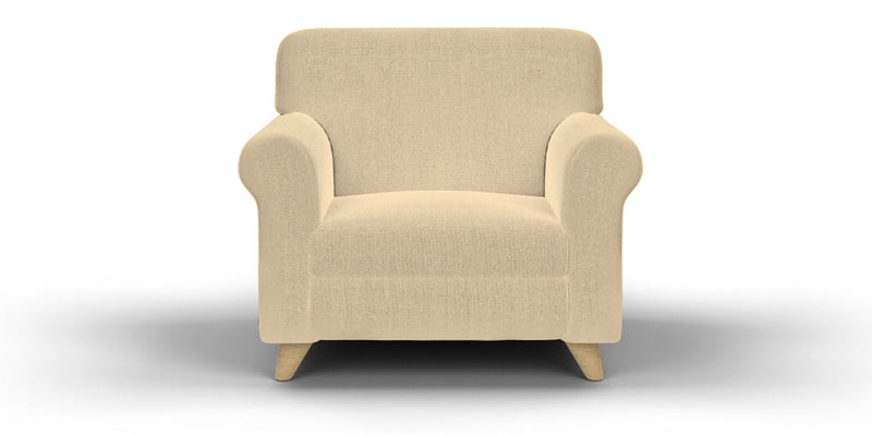 Copridivano 1, 2 E 3 Posti Elasticizzato in Tessuto Panna