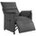 Poltrona Reclinabile Elettrica con Telecomando 80x83x104 cm in Tessuto Effetto Velluto Nero