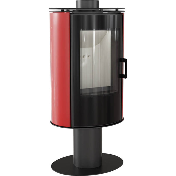 online Poêle à Bois 5.5/10.5KW Carrelé Acier Flig Springfield Plus Rouge