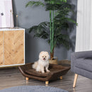 Divano per Cani e Gatti Imbottito 73x53x21 cm in Similpelle Marrone