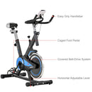 Cyclette Spin Bike Volano 10 Kg con Schermo LCD Nero e Blu