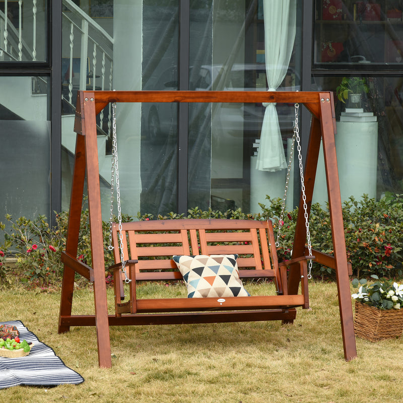 Dondolo 2 Posti da Giardino 160x121x165 cm in Legno Teak