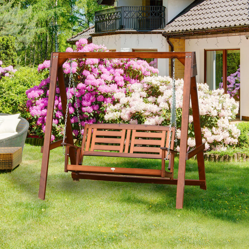 Dondolo 2 Posti da Giardino 160x121x165 cm in Legno Teak