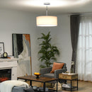 Lampadario a Sospensione con LED Dimmerabili 3 Colori 59x59x44 cm 36W Grigio Chiaro