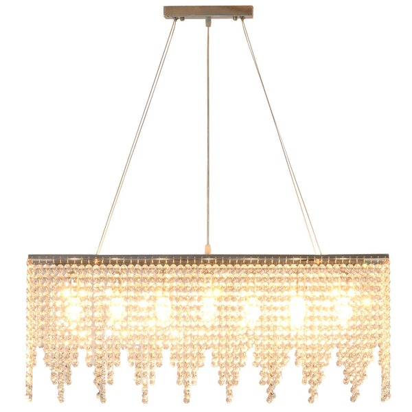 Lustre Moderne avec Pampilles 80x20x130 cm E14 40W Argent acquista
