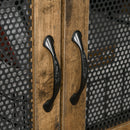 Libreria 3 Ripiani e 2 Ante 81x40x160 cm in Legno e Metallo Marrone e Nero