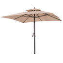 Ombrellone da Giardino 3x3 m Palo Ø48 mm in Metallo e Poliestere Beige e Nero