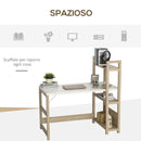 Scrivania con Libreria da Ufficio 120x67x120,5 cm in Legno Rovere