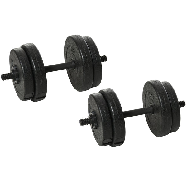 acquista Set 2 Haltères pour Home Training 8 Disques 20 Kg en Acier